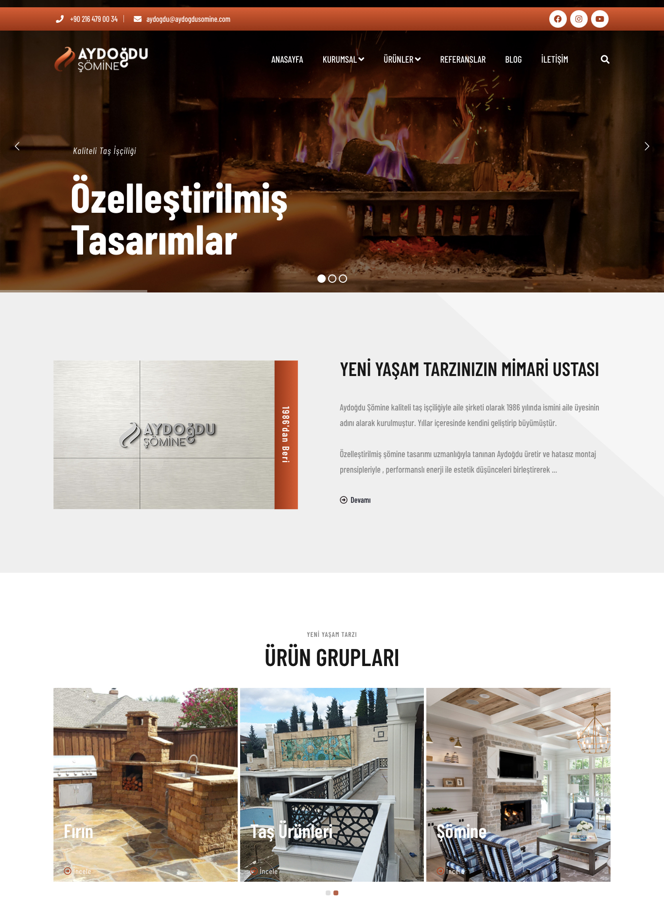 web tasarım - web yazılım - aydoğdu şömine- responsive design