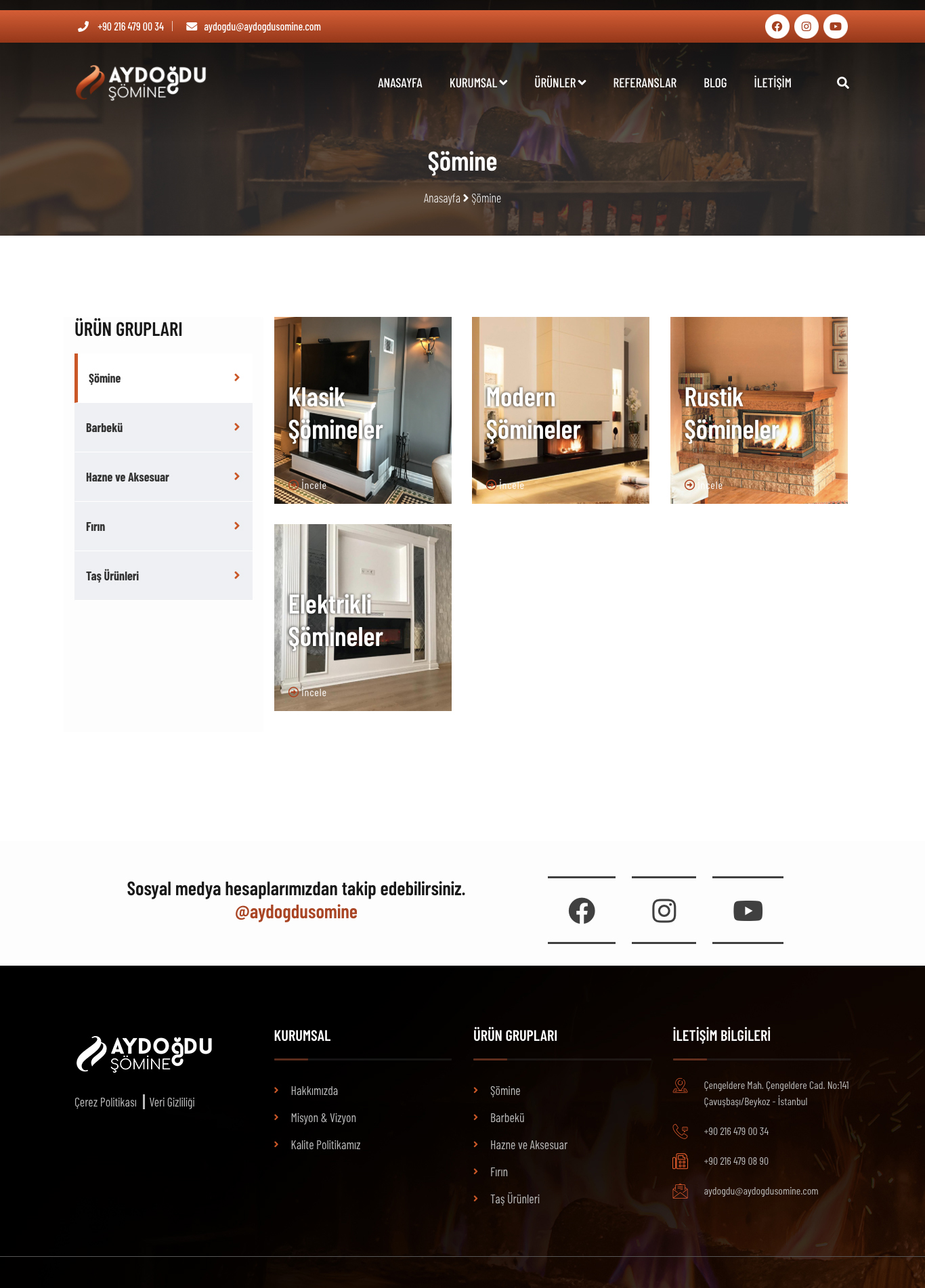 web tasarım - web yazılım - aydoğdu şömine- responsive design